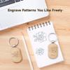 70 Pcs Wood Key Chain Bulk, Wooden Keychains, Wood Key Ring Key Tag For Diy Gift Crafts, Engraving Blanks Wooden Blank Keychains view 2