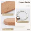 70 Pcs Wood Key Chain Bulk, Wooden Keychains, Wood Key Ring Key Tag For Diy Gift Crafts, Engraving Blanks Wooden Blank Keychains view 3