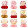 3D Elegant Honeycomb Table Toppers For Decor, Easy Assemble, 9 Pcs Mother'S Day Honeycomb Centerpieces, Happy Mother'S Day Table Embellishments view 1
