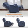 MCombo Triple Motor Rocker Recliner Chair, Infinite Position 6277 (Blue) view 4