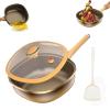 12in Titanium Alloy Non-Stick Pot with Lid, Multi-Purpose Cooking Pan and Wok, Non Stick Frying Pan for Frying, Stewing, Stir-Frying(Pot + Lid) view 1