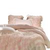 SiJiiEE 3D Rose Lace Frilly Wedding Bed Set Velvet Duvet Cover Pillowcase(OneColor,200X230cm 4pcs) view 4