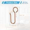 PATIKIL Metal Curtain Track Hooks, 48Pcs S-Shaped Steel Drapery Wire Hook Pins for Ceiling Wall Drape Track Shower Curtains Door Curtains, Rose Gold view 2