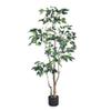 Artificial Ficus Tree 5Ft Faux Plant with Livelike Leaves for Home Decor view 1
