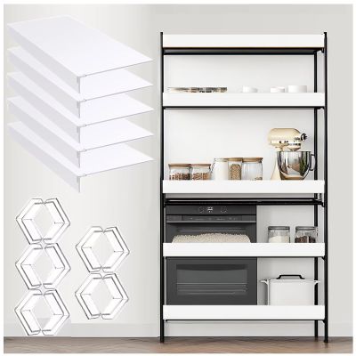 ACJSDGL PVC Faux Wood Wire Rack Covers 39x18x1.6in Removable Wood Pantry Shelves cover0.3 Thicken Wire Shelf Liners for Kitchen Cabinet Protection and Bathroom Storage White