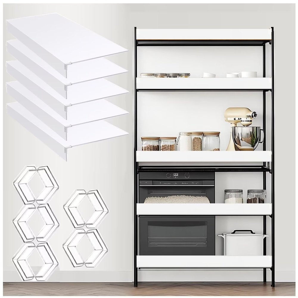 ACJSDGL PVC Faux Wood Wire Rack Covers 39x18x1.6in Removable Wood Pantry Shelves cover0.3 Thicken Wire Shelf Liners for Kitchen Cabinet Protection and Bathroom Storage White