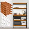 5Pcs Wire Rack Covers for Pantry,47x12x1.6in PVC Covers - Easy Clean Solution for Bathroom & Kitchen Shelving Orange view 1