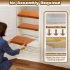 5Pcs Wire Rack Covers for Pantry,47x12x1.6in PVC Covers - Easy Clean Solution for Bathroom & Kitchen Shelving Orange view 3
