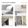 JILRON Adhesive Curtain 100% Blackout No-Drill Easy Install for Bedroom Blinds Light Blocking (Dark Grey-35 W x 48" L-1P) view 2