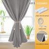 JILRON Adhesive Curtain 100% Blackout No-Drill Easy Install for Bedroom Blinds Light Blocking (Dark Grey-35 W x 48" L-1P) view 4
