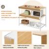 ACJSDGL Wire Rack Covers for Pantry 18x16x1.6in PVC Wood-Style Shelf Liners for Bathroom,Pantry & Closet -Removable & Attractive Wire Shelf Covers to Beautify Your Space Oak Color view 4