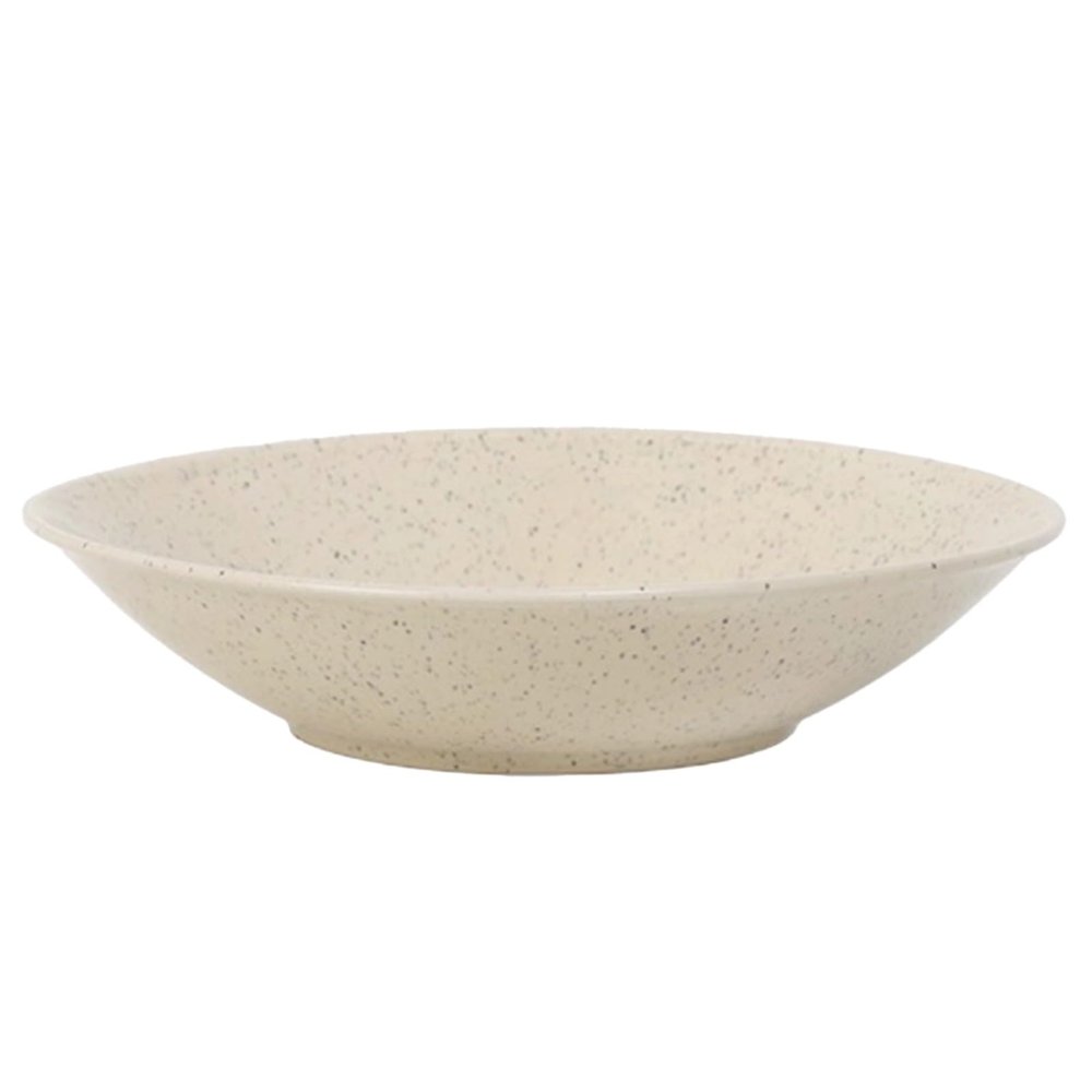 1000 Ml / 33.8 Oz Large Ceramic Bowl, Yellow Speckled, Glossy Finish, Nordic Style, Elegant Porcelain Dinnerware, Easy to Clean, for Soup Salad Pasta Serving, Home and Restaurant Kitchen Tableware