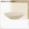 1000 Ml / 33.8 Oz Large Ceramic Bowl, Yellow Speckled, Glossy Finish, Nordic Style, Elegant Porcelain Dinnerware, Easy to Clean, for Soup Salad Pasta Serving, Home and Restaurant Kitchen Tableware view 3