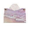 Light Luxury Style Tissue Box Cover Colourful Oil Painting PU Leather Holder Office Napkin Dispenser Napkin Holder(Pink) view 1