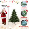 7FT Artificial Christmas Tree, Premium Unlit Spruce Douglas Firs Christmas Tree with 2257 Branch Tips, Realistic Fake Xmas Trees with Metal Hinges and Foldable Base for Holiday, Home, Party Decoration view 2