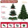 7FT Artificial Christmas Tree, Premium Unlit Spruce Douglas Firs Christmas Tree with 2257 Branch Tips, Realistic Fake Xmas Trees with Metal Hinges and Foldable Base for Holiday, Home, Party Decoration view 3