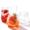 BESTSTAR 48 Pack Clear Disposable Ribbed Origami Ripple Plastic Glasses Set view 1