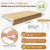 18x9 Faux Wood Shelf Covers, 4-Pack Wire Shelving Liners, 0.3" Thick Removable Covers for Pantry, Kitchen, Office Closet view 2