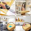 18x9 Faux Wood Shelf Covers, 4-Pack Wire Shelving Liners, 0.3" Thick Removable Covers for Pantry, Kitchen, Office Closet view 4