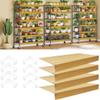 25x20 Faux Wood Custom Size Wire Shelf Covers, 4-Pack Thickened PVC, Preventing Item Leakage, Removable Rack Covers for Kitchen Closet Bathroom Office view 1