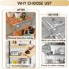 25x20 Faux Wood Custom Size Wire Shelf Covers, 4-Pack Thickened PVC, Preventing Item Leakage, Removable Rack Covers for Kitchen Closet Bathroom Office view 4