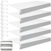 5 Pcs Wire Rack Covers, 32x20x1.6 in PVC Wire Shelf Cover for Pantry, Removable Closet Decoration Shelf Liners (Not Wood) for Kitchen Bathroom Office Shelving, Durable Shelves Easy Install-Peach Wood view 1