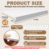 5 Pcs Wire Rack Covers, 32x20x1.6 in PVC Wire Shelf Cover for Pantry, Removable Closet Decoration Shelf Liners (Not Wood) for Kitchen Bathroom Office Shelving, Durable Shelves Easy Install-Peach Wood view 2