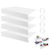 40x16 White Farmhouse Wire Shelf Covers 4-Pack, Rustic Shelving Liners, for Pantry Closet Utility Room, Decorative Panel view 1