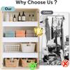 40x16 White Farmhouse Wire Shelf Covers 4-Pack, Rustic Shelving Liners, for Pantry Closet Utility Room, Decorative Panel view 3