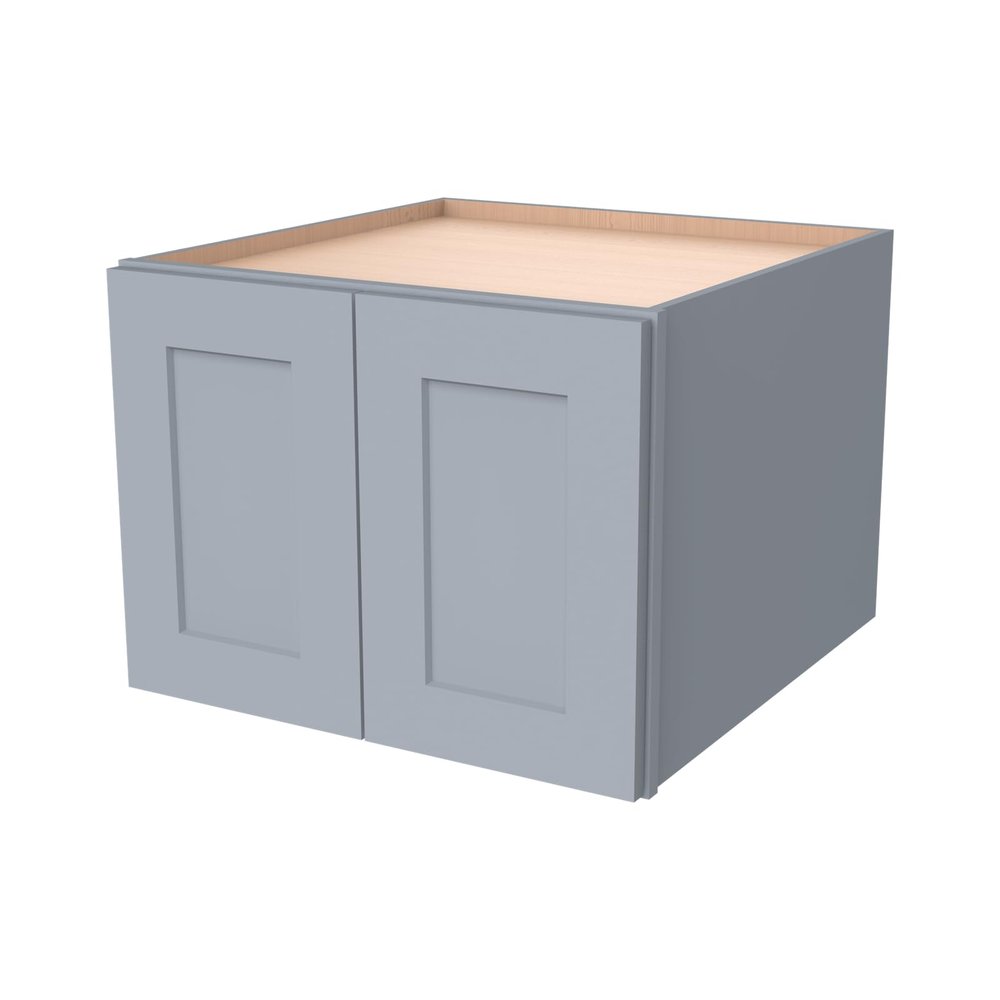 HCIOAN Solid Wood Wall Cabinet,Shaker Style Wall-Mounted Kitchen Storage Cabinet with Soft-Close Doors, RTA Pantry Organizer for Bathroom, Garage, Laundry (Grey, 33" W x 24" D x 18" H)