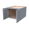 HCIOAN Solid Wood Wall Cabinet,Shaker Style Wall-Mounted Kitchen Storage Cabinet with Soft-Close Doors, RTA Pantry Organizer for Bathroom, Garage, Laundry (Grey, 33" W x 24" D x 18" H) view 2