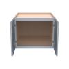 HCIOAN Solid Wood Wall Cabinet,Shaker Style Wall-Mounted Kitchen Storage Cabinet with Soft-Close Doors, RTA Pantry Organizer for Bathroom, Garage, Laundry (Grey, 33" W x 24" D x 18" H) view 4