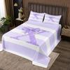 Erosebridal Initial Letter X Coverlet Set Twin Size Glitter Bow Kids Quilt Set Purple Bowknot Bedspread Personalized Monogram Stripes Bedding Sets for Girls Teens Women Room view 1