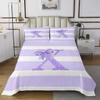 Erosebridal Initial Letter X Coverlet Set Twin Size Glitter Bow Kids Quilt Set Purple Bowknot Bedspread Personalized Monogram Stripes Bedding Sets for Girls Teens Women Room view 2