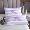 Erosebridal Initial Letter X Coverlet Set Twin Size Glitter Bow Kids Quilt Set Purple Bowknot Bedspread Personalized Monogram Stripes Bedding Sets for Girls Teens Women Room view 3