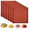 6 Pcs Silicone Dehydrator Sheets, 13.8x13.8" Dehydrator Trays with Edges, Reusable & Non-stick Mats, Heat-resistant Square Tray Liners view 1