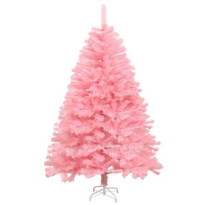 Artificial Christmas Tree Tabletop Christmas TreeMini Xmas Pine Tree,with Stable Basefor Party Supplies Indoor Outdoor Holiday Home Decoration(Pink,1.5FT)