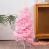 Artificial Christmas Tree Tabletop Christmas TreeMini Xmas Pine Tree,with Stable Basefor Party Supplies Indoor Outdoor Holiday Home Decoration(Pink,1.5FT) view 3