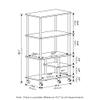 Pemberly Row Kitchen Shelf Cart, 4-Tier Toolless Design, Amber Pine/Black Finish, Composite Wood with PVC Tubes, Lockable Casters, Durable Storage Solution for Cooking Utensils and Supplies view 3