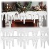 Veesper 2Pcs Snow Blanket 47x14 Inch DIY Artificial Winter Decoration Easy to Cut Christmas Village Display Mantle Table Fireplace Window Holiday Wonderland Decor view 3