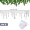 Veesper 2Pcs Snow Blanket 47x14 Inch DIY Artificial Winter Decoration Easy to Cut Christmas Village Display Mantle Table Fireplace Window Holiday Wonderland Decor view 4