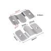 ZZZTSM Recessed Stainless Steel Furniture Connector, 20pcs Wall Mounted Photo Frame Display Frame Hook(54x30x2mm) view 2