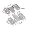 ZZZTSM Recessed Stainless Steel Furniture Connector, 20pcs Wall Mounted Photo Frame Display Frame Hook(54x30x2mm) view 3