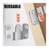 ZZZTSM Recessed Stainless Steel Furniture Connector, 20pcs Wall Mounted Photo Frame Display Frame Hook(54x30x2mm) view 4