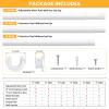 2 Pack Closet Rods for Hanging Clothes, 17-39 Inch No-Cut Stepless Adjustable Closet Rod, 1.3 Inch Heavy Duty Metal Closet Hanging Rod with Brackets, White Closet Bar for Closet, Laundry Room, RV view 4
