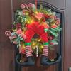 ZJchao Christmas Door Wreath Festive 50x60cm Xmas Garland with Built-in Hanger, Fit for Front Door, Window, Wall, Party & Hotel Welcome Decoration view 1