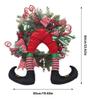ZJchao Christmas Door Wreath Festive 50x60cm Xmas Garland with Built-in Hanger, Fit for Front Door, Window, Wall, Party & Hotel Welcome Decoration view 2