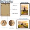 Flocey 20x28 Picture Frame Set of 5, Rustic Brown Poster Frame, Display Pictures 16 x 24 with Mat or 20 x 28 Without Mat for Horizontal or Vertical Wall Mounting, Wall Gallery Frame view 4