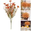 15 Bundles Silk Waterproof UV Resistant Autumn Faux Mums for Outdoor Planters,Realistic Fall Faux Flowers for Indoor Outside Yard Balcony Planter view 4