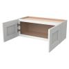 HCIOAN Solid Wood Wall-Mounted Cabinet, Shaker Style Storage Cabinet with Soft-Close Hinges, Premium Plywood for Kitchen, Bathroom, Laundry, or Office (Origami White, 33" W x 12" D x 12" H) view 2